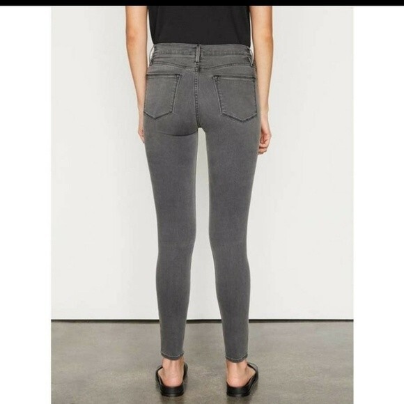 FRAME Denim Le High Ankle Skinny Jeans In Gray size 26 - Picture 2 of 9